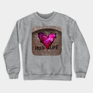 Hug Life - Pink Graffiti Crewneck Sweatshirt